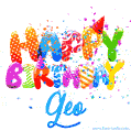 Happy Birthday Geo - Creative Personalized GIF With Name
