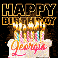 Georgio - Animated Happy Birthday Cake GIF for WhatsApp