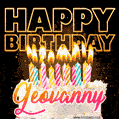 Geovanny - Animated Happy Birthday Cake GIF for WhatsApp