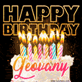 Geovany - Animated Happy Birthday Cake GIF for WhatsApp