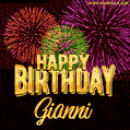 Wishing You A Happy Birthday, Gianni! Best fireworks GIF animated greeting card.