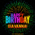 New Bursting with Colors Happy Birthday Giavanna GIF and Video with Music