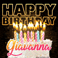 Giavanna - Animated Happy Birthday Cake GIF Image for WhatsApp