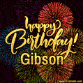 Happy Birthday, Gibson! Celebrate with joy, colorful fireworks, and unforgettable moments.