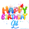 Happy Birthday Gil - Creative Personalized GIF With Name