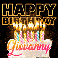 Giovanny - Animated Happy Birthday Cake GIF for WhatsApp