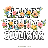 Beautiful floral arrangement with roses swaying gently for Giuliana s birthday