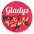 Happy Birthday Cake with Name Gladys - Free Download