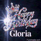 Close-up of a silver tiara with colorful gems and warm glowing light beams, custom-made for Gloria's celebration.