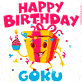 Funny Happy Birthday Goku GIF
