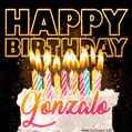 Gonzalo - Animated Happy Birthday Cake GIF for WhatsApp