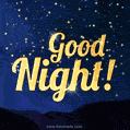 Good Night GIF - shiny shooting stars  across the night sky