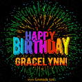 New Bursting with Colors Happy Birthday Gracelynn GIF and Video with Music