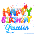 Happy Birthday Graceson - Creative Personalized GIF With Name