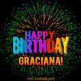 New Bursting with Colors Happy Birthday Graciana GIF and Video with Music