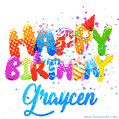 Happy Birthday Graycen - Creative Personalized GIF With Name