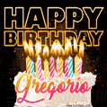 Gregorio - Animated Happy Birthday Cake GIF for WhatsApp