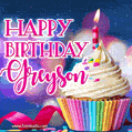 Happy Birthday Greyson - Lovely Animated GIF