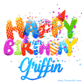 Happy Birthday Griffin - Creative Personalized GIF With Name