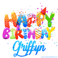 Happy Birthday Griffyn - Creative Personalized GIF With Name