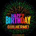 New Bursting with Colors Happy Birthday Guilherme GIF and Video with Music