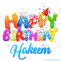 Happy Birthday Hakeem - Creative Personalized GIF With Name