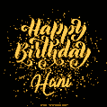 Happy Birthday Card for Hani - Download GIF and Send for Free