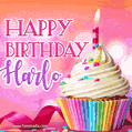 Happy Birthday Harlo - Lovely Animated GIF