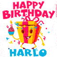 Funny Happy Birthday Harlo GIF