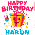 Funny Happy Birthday Harun GIF