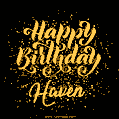 Happy Birthday Card for Haven - Download GIF and Send for Free