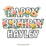 Beautiful floral arrangement with roses swaying gently for Hayley s birthday