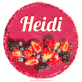 Happy Birthday Cake with Name Heidi - Free Download