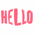 Hello - Text Reveal Effect GIF Image.