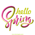 Hello Spring Animated Lettering GIF