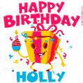 Funny Happy Birthday Holly GIF