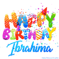 Happy Birthday Ibrahima - Creative Personalized GIF With Name