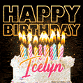 Icelyn - Animated Happy Birthday Cake GIF Image for WhatsApp