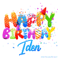 Happy Birthday Iden - Creative Personalized GIF With Name