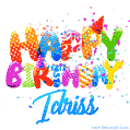 Happy Birthday Idriss - Creative Personalized GIF With Name