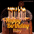 Chocolate Happy Birthday Cake for Ilay (GIF)