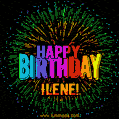 New Bursting with Colors Happy Birthday Ilene GIF and Video with Music