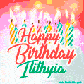 Happy Birthday GIF for Ilithyia with Birthday Cake and Lit Candles