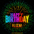 New Bursting with Colors Happy Birthday Iliza GIF and Video with Music