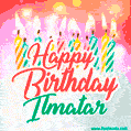 Happy Birthday GIF for Ilmatar with Birthday Cake and Lit Candles
