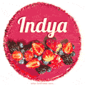 Happy Birthday Cake with Name Indya - Free Download