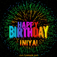 New Bursting with Colors Happy Birthday Iniya GIF and Video with Music