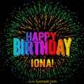 New Bursting with Colors Happy Birthday Iona GIF and Video with Music
