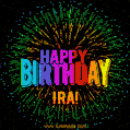 New Bursting with Colors Happy Birthday Ira GIF and Video with Music