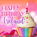 Happy Birthday Ireland - Lovely Animated GIF